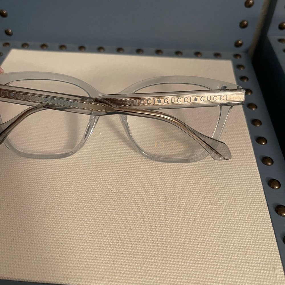 Gucci Women's Transparent Frame Glasses - Picture 13 of 14